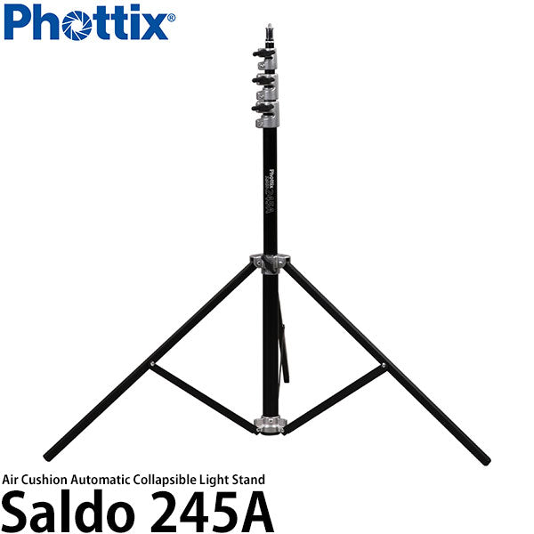Phottix Saldo 245A エアークッション ライトスタンド 自動折り畳み脚機構付