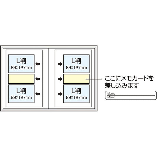 ナカバヤシ BPL-160-4-R ブック式ポケットアルバム L判2段160枚 ディクショナリー レッド