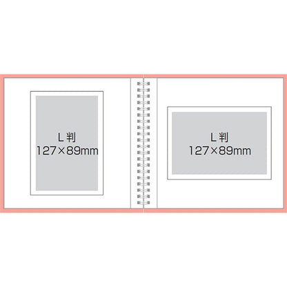 ナカバヤシ アKA-SWF-130-P フォトクロッキー リング式アルバム スクエアS かける～のエアー台紙 ピンク