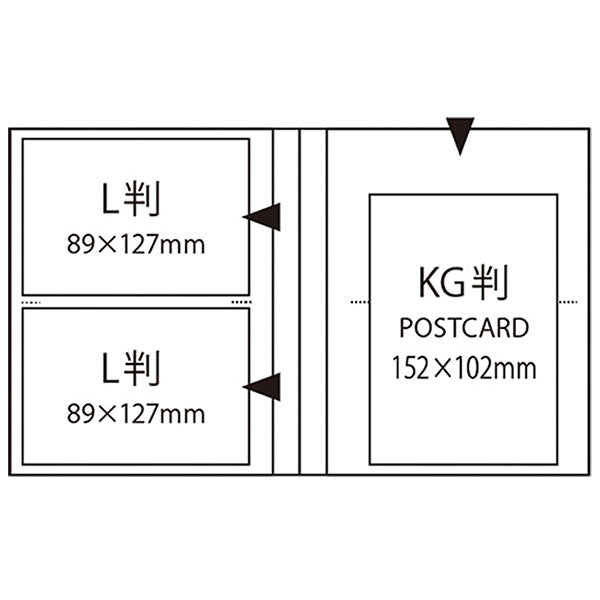 ナカバヤシ A-PAL-401-3P 浮世絵アルバム ミニポケットアルバム L・KG兼用 葛飾北斎 3冊セット