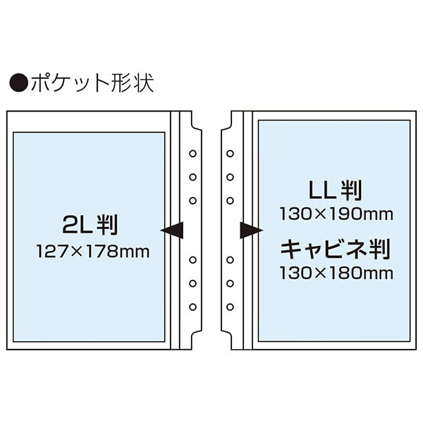 ナカバヤシ A-COPYR-201 コット バインダー式 黒台紙フォトアルバム替台紙 2L判 5枚入