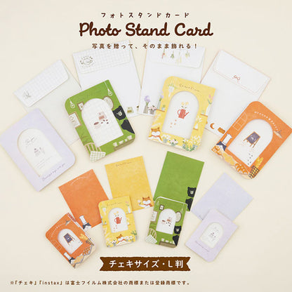 ナカバヤシ PSTC-L-101-1 フォトスタンドカード L判 2枚 ねこ
