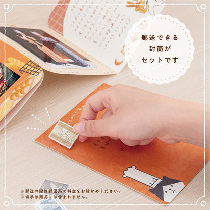 ナカバヤシ PSTC-L-101-1 フォトスタンドカード L判 2枚 ねこ