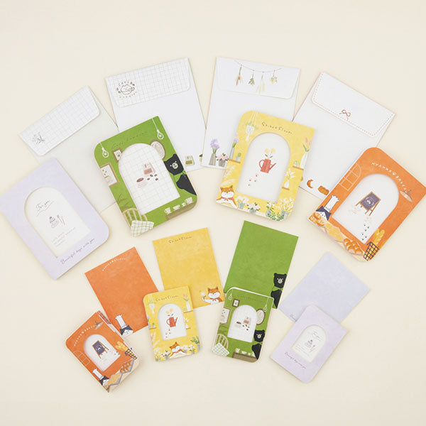 ナカバヤシ PSTC-L-101-1 フォトスタンドカード L判 2枚 ねこ