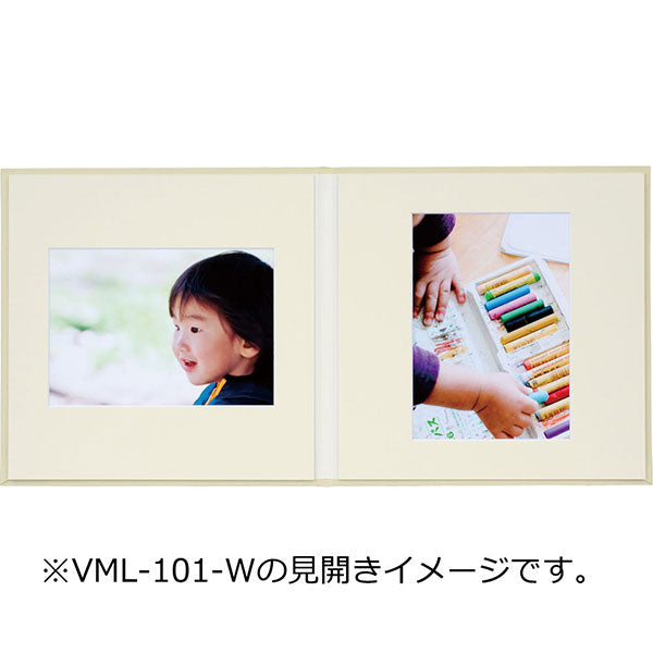 ナカバヤシ VML-101-B 写真台紙 L判2面 ブルー