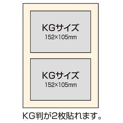 ナカバヤシ アH-B5B-172-Y ブック式アルバム B5 100年台紙 ナチュラルチェック イエロー