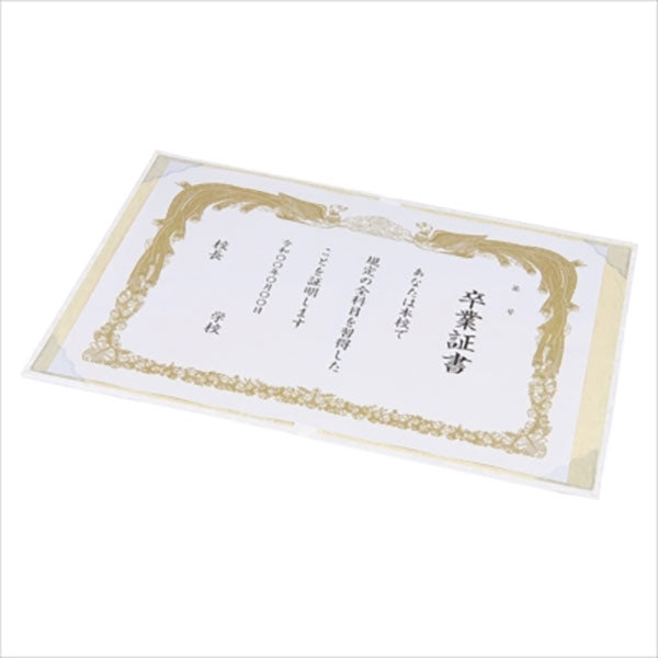 ナカバヤシ FSV-A4C-W 証書ファイル Cタイプ A4 ビニールクロス 白
