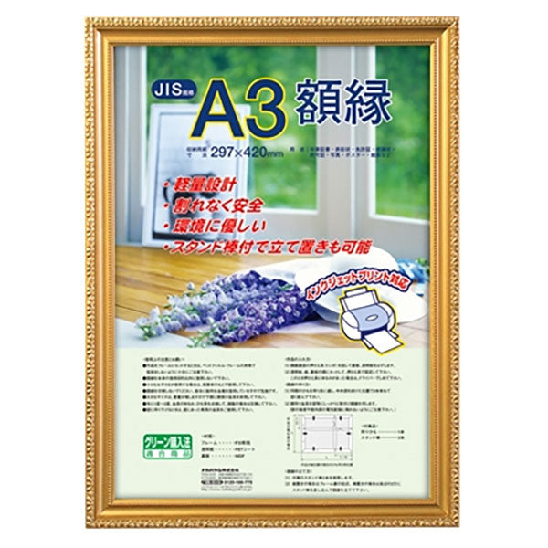 ナカバヤシ フ-KWP-40 樹脂製賞状額 A3 金ケシ