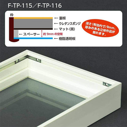 ナカバヤシ F-TP-116-W コレクションフレーム  ピンバッジBOX・2L ホワイト