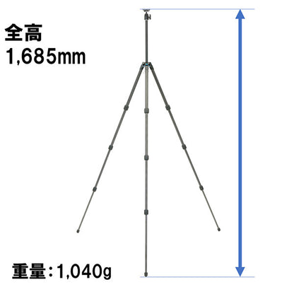 スリック LCBE642 三脚 ライトカーボン E64 II 4段 自由雲台付き