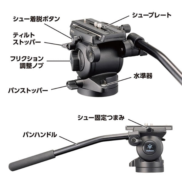 ベルボン FHD-73 フリュード雲台 フルサイズ一眼レフ＋望遠レンズ向け