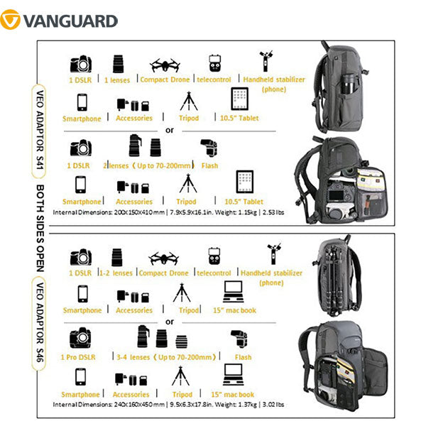 バンガード VEOアダプター S41 GY リュック グレー