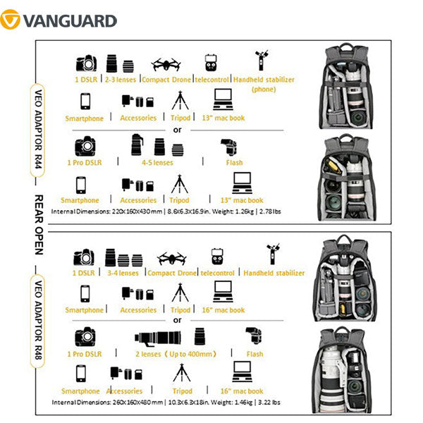 バンガード VEOアダプター R44 BK リュック ブラック
