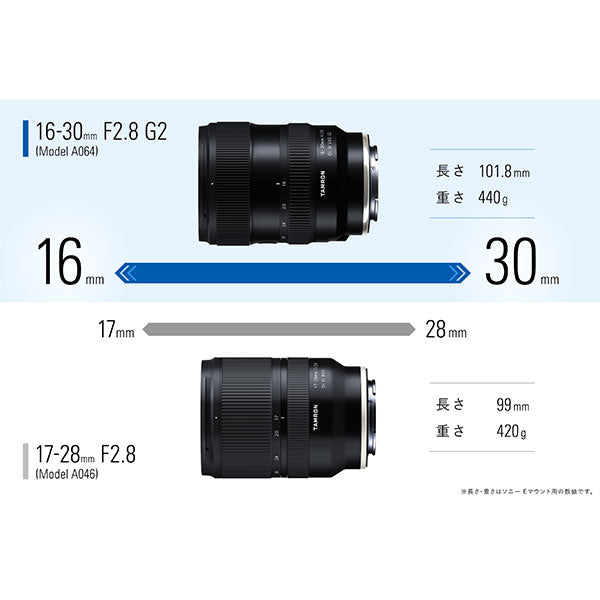 タムロン 16-30mm F/2.8 Di III VXD G2 (Model-A064S) ソニーEマウント用