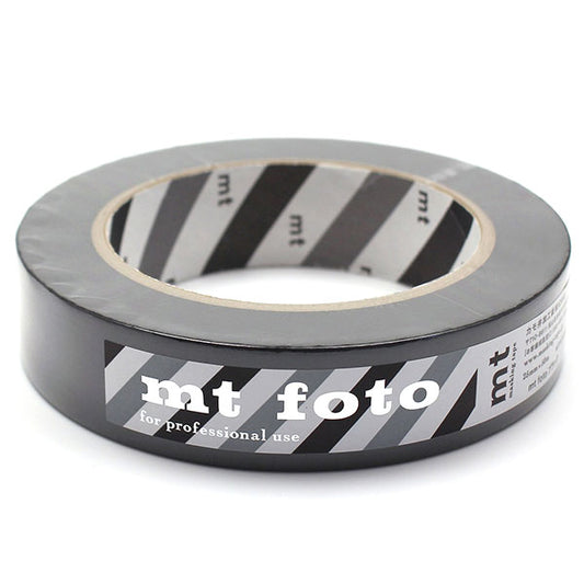 銀一 mt foto MTFOTO01 スタジオ用マスキングテープ ブラック25mm x 50m