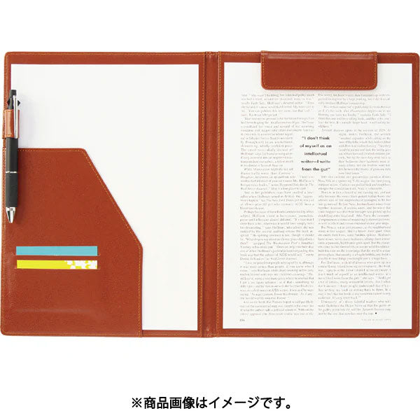 セキセイ BP-5724-40 ベルポスト クリップファイル 二つ折りタイプ ブラウン