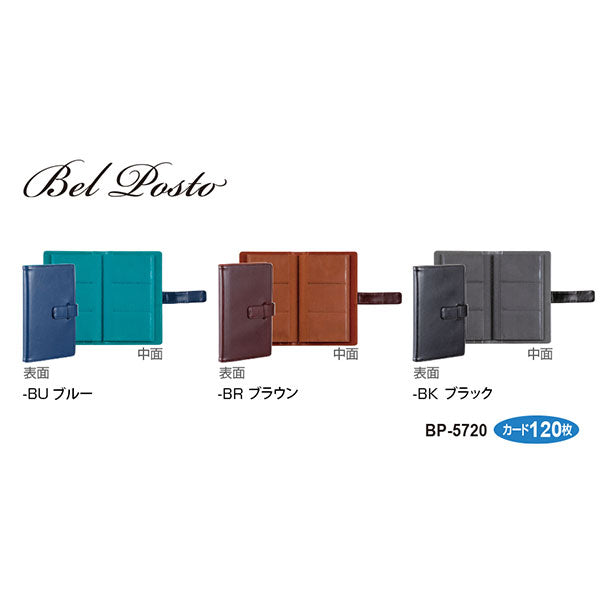 セキセイ BP-5720-60 ベルポスト カードホルダー 名刺/ポイントカード/チェキ 120枚収納 ブラック