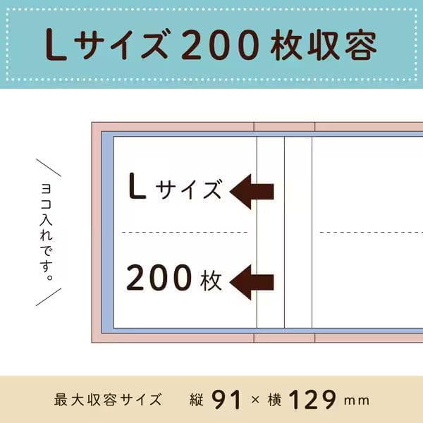 セキセイ XP-3343 ハーパーハウス フレームアルバム Lサイズ200枚収納 マーガレットピンク