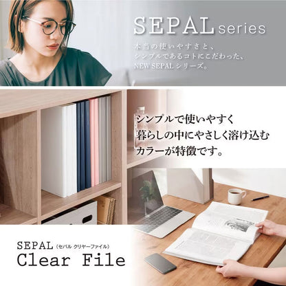 セキセイ SEL-2824-36 SEPAL クリヤーファイル A4-S 40ポケット ミントグリーン