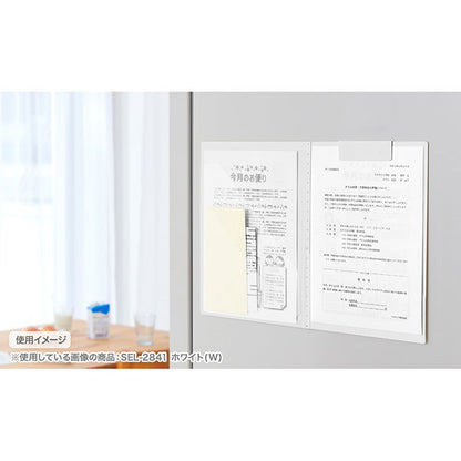 セキセイ SEL-2841-70 SEPAL マグポッケ マグネット付ポケットファイル A4サイズ 見開きタイプ ホワイト
