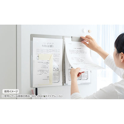 セキセイ SEL-2841-70 SEPAL マグポッケ マグネット付ポケットファイル A4サイズ 見開きタイプ ホワイト