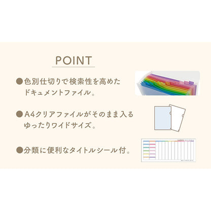 セキセイ AD-5212 アドワン キャンディレインボードキュメントファイル A4ヨコ