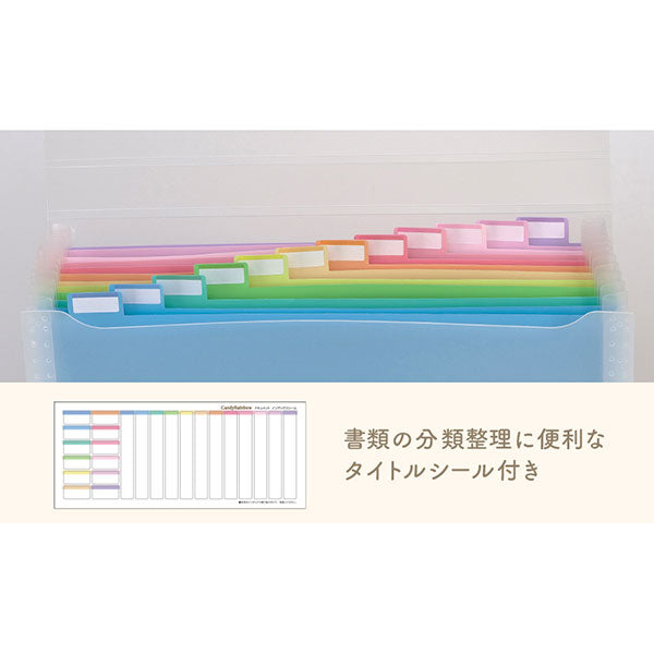 セキセイ AD-5212 アドワン キャンディレインボードキュメントファイル A4ヨコ