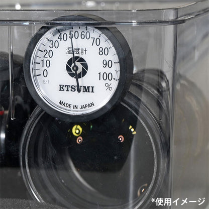 エツミ VE-5366 湿度計 アナログ式 ブラック