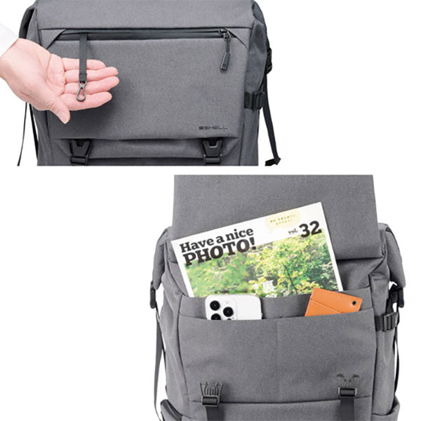 ハクバ SP-CT05RTBP26GY プラスシェル シティ ロールトップバックパック26 G05 グレー