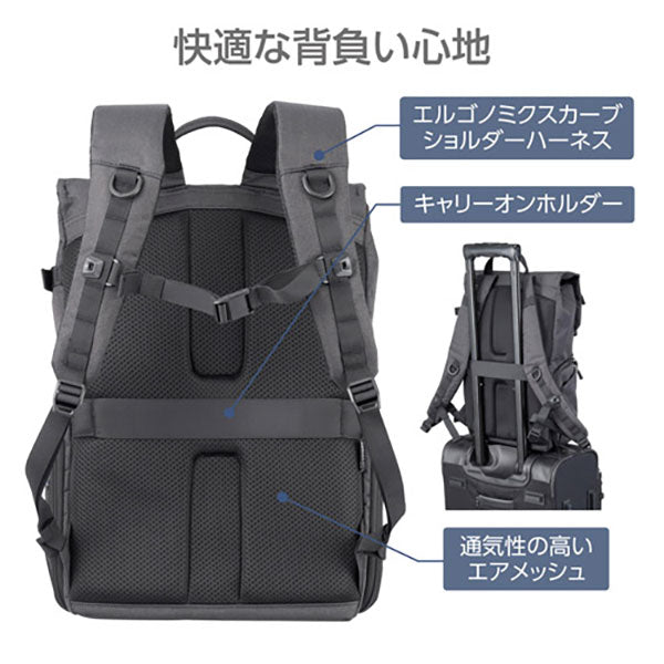 ハクバ SP-CT05ＦPBP12BK プラスシェル シティ フラップバックパック12 G05 ブラック