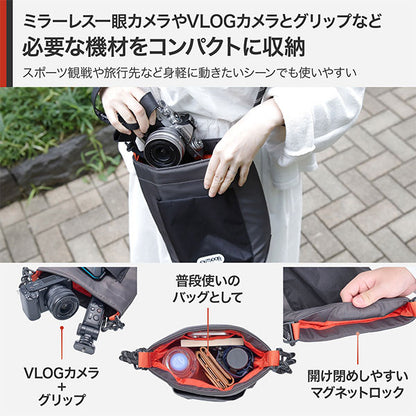 ハクバ ODRCMSBLGY アウトドアプロダクツ ロープカメラミニショルダーバッグ L グレー
