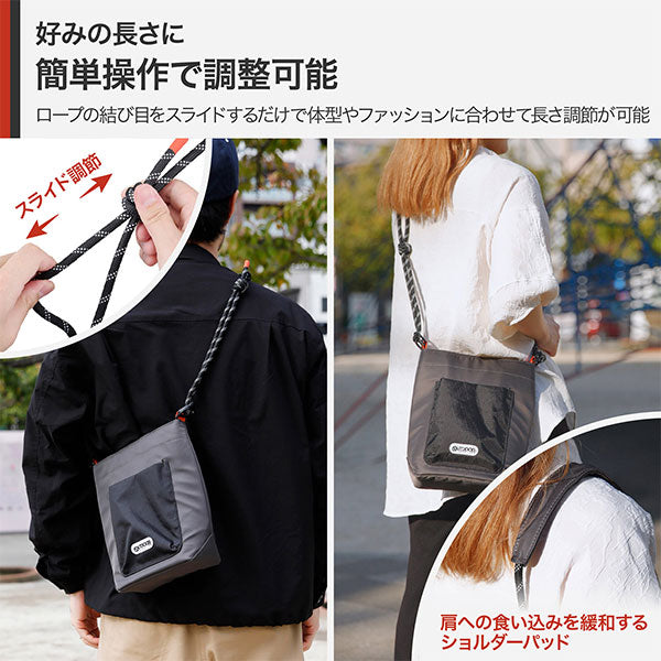 ハクバ ODRCMSBLGY アウトドアプロダクツ ロープカメラミニショルダーバッグ L グレー
