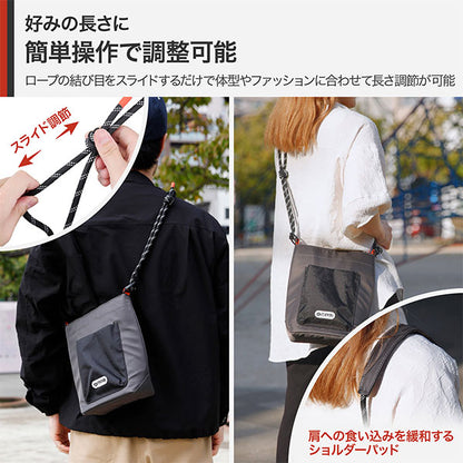 ハクバ ODRCMSBLGY アウトドアプロダクツ ロープカメラミニショルダーバッグ L グレー