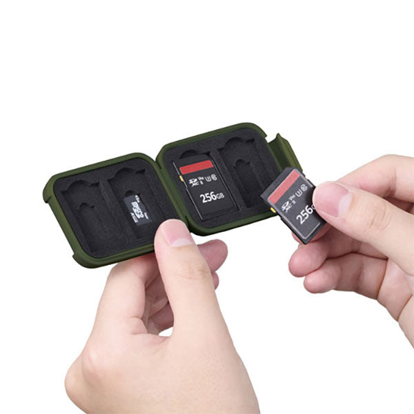 ハクバ DMC-20SSDGR ポータブルメディアケース S SD/microSDカード用 アーミーグリーン