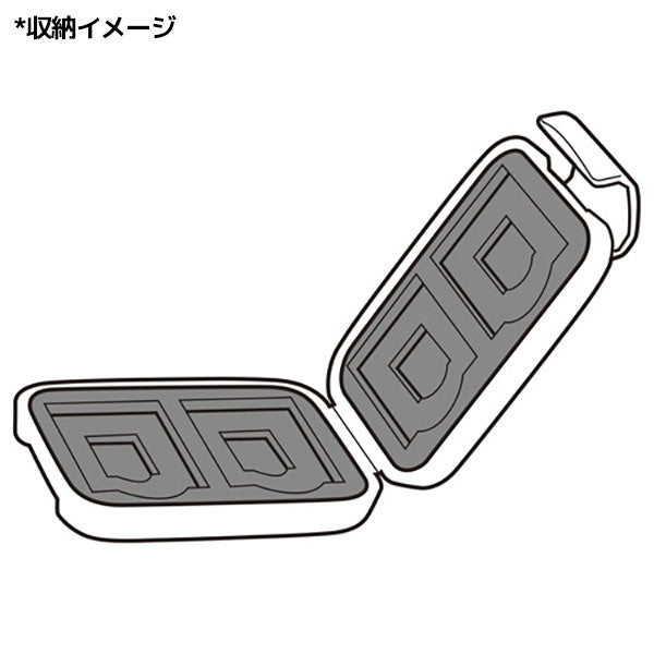 ハクバ DMC-20SSDWT ポータブルメディアケース S SD/microSDカード用 ホワイト