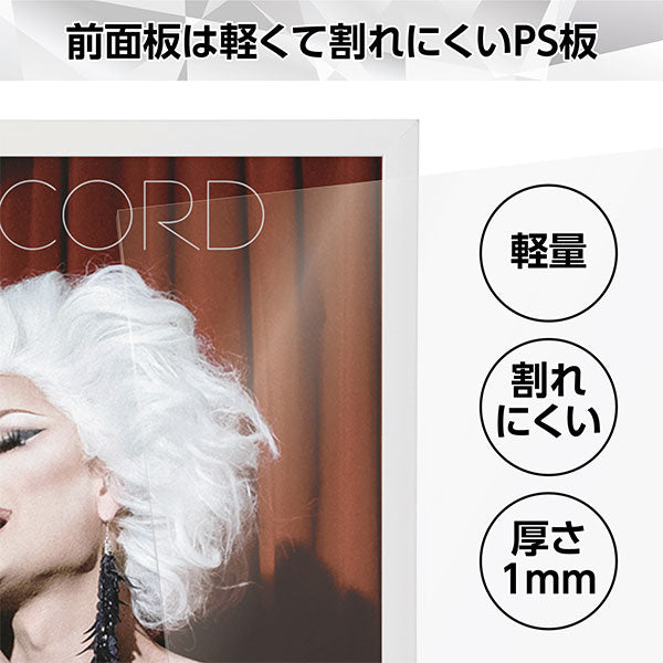 ハクバ FRG01-7WT レコード額 RG-01 7インチレコード/CD紙ジャケット対応 ホワイト