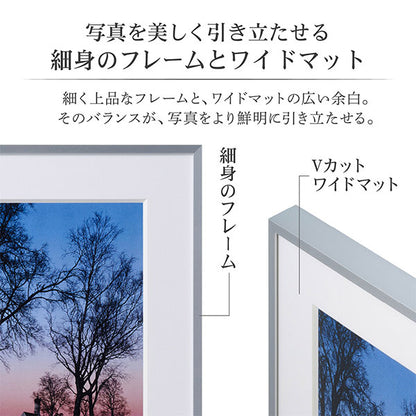 ハクバ HFA-03SV-2L アルミ額 2L判サイズ シルバー