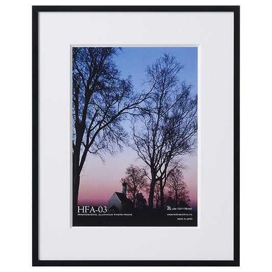 ハクバ HFA-03BWM-2L アルミ額 2L判サイズ ブラック/ホワイトマット