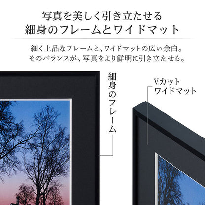 ハクバ HFA-03BK-2L アルミ額 2L判サイズ ブラック/ブラックマット