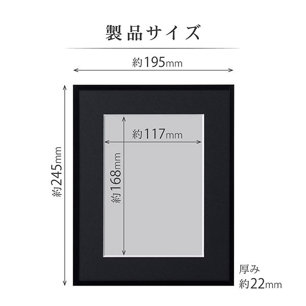 ハクバ HFA-03BK-2L アルミ額 2L判サイズ ブラック/ブラックマット