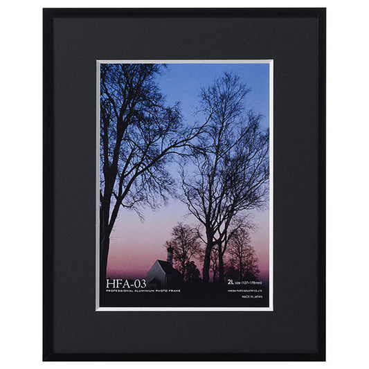 ハクバ HFA-03BK-2L アルミ額 2L判サイズ ブラック/ブラックマット