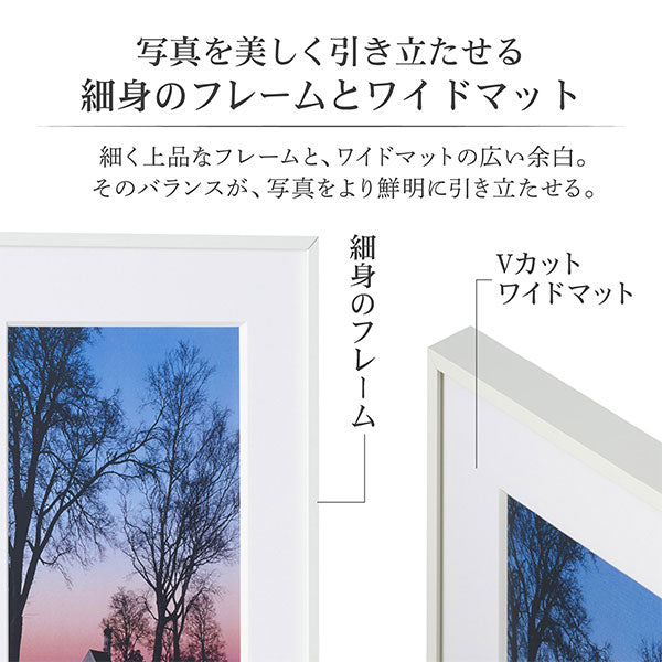 ハクバ HFA-03WT-2L アルミ額 2L判サイズ ホワイト