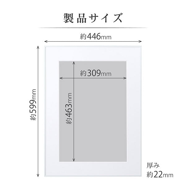 ハクバ HFA-03WT-A3N アルミ額 A3ノビサイズ ホワイト