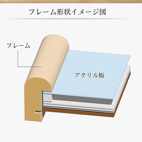ハクバ FWAR-LNT フォトフレーム 木製 Arco L/KGハガキ/2Lサイズ ナチュラル