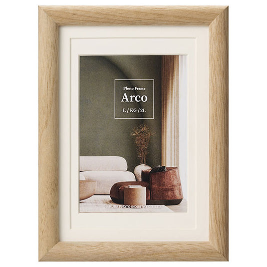 ハクバ FWAR-LNT フォトフレーム 木製 Arco L/KGハガキ/2Lサイズ ナチュラル