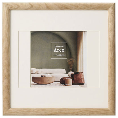 ハクバ FWAR-127NT フォトフレーム 木製 Arco 127×127mm ましかくサイズ ナチュラル
