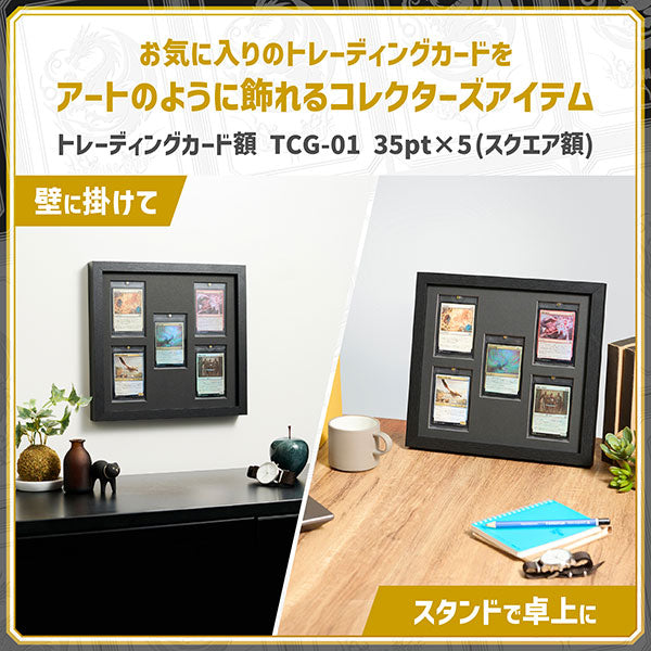 ハクバ FWTCG-01-5SBK トレーディングカード額 TCG-01 35pt×5(スクエア額) ブラック