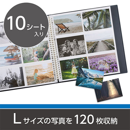 ハクバ APSF-PFLBK アルバム フォトシステムファイル Lサイズ用 120枚収納（10シート入） ブラック