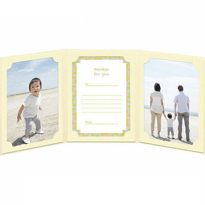 ハクバ MRCDO-2LT3CR 写真台紙 ランス ドゥ 2L（カビネ）サイズ 3面（タテ・タテ・タテ） クリーム