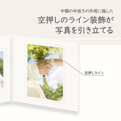 ハクバ M1770-2L-2CR ペーパースクウェア台紙 No.1770 2L（カビネ）サイズ 2面（角×2枚） クリーム